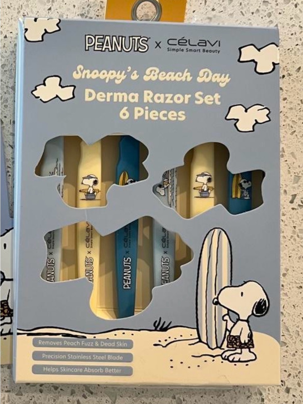Peanuts Snoopy Derma Razor Set — Yellow & Blue